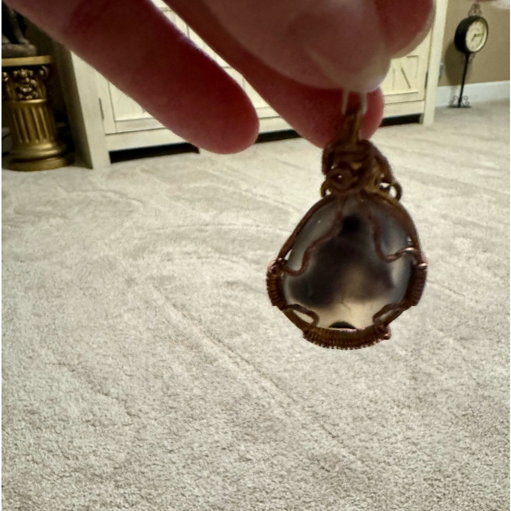 UNIQUE Botswana / Onyx Copper Wrapped Pendant